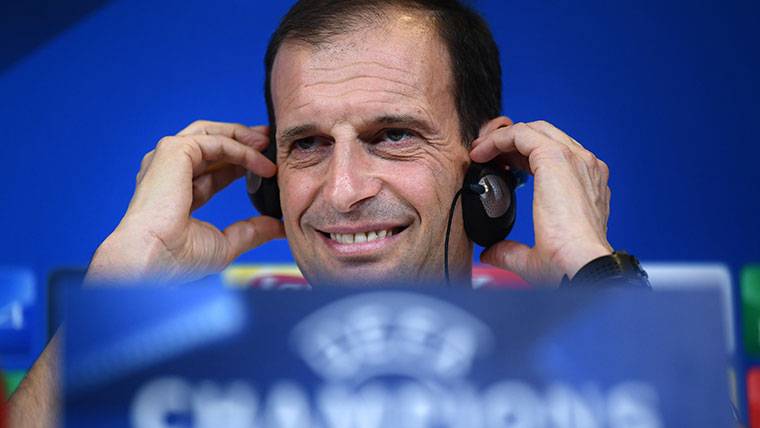 Massimiliano Allegri, during the previous press conference to the party of the Barça