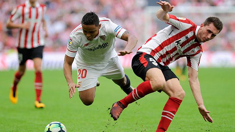 Aymeric Laporte, en un partido con el Athletic