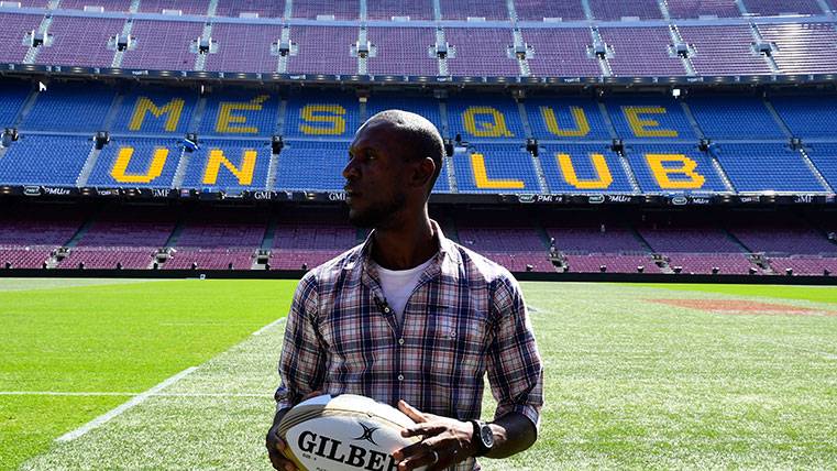 Eric Abida, en una imagen en el Camp Nou