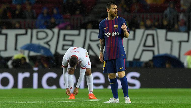 Leo Messi en un partido del FC Barcelona