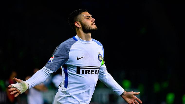 Mauro Icardi, en un partido con el Inter