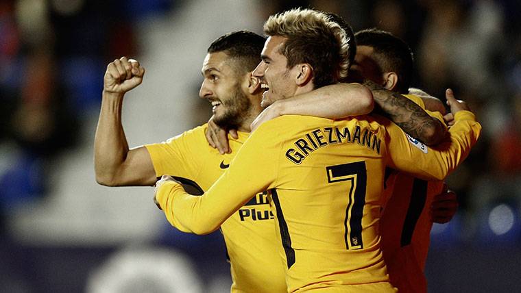 Antoine Griezmann, celebrando un gol del Atlético con Koke Resurrección