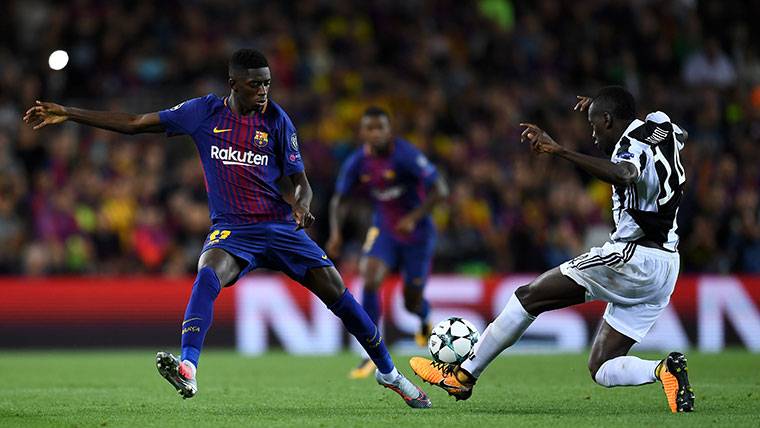 Ousmane Dembélé, en el partido contra la Juventus