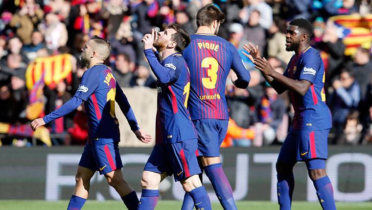Leo Messi, celebrando el gol marcado contra el Celta