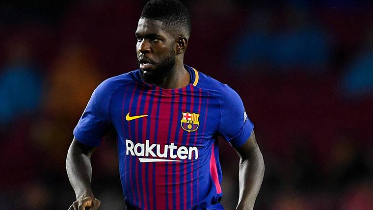 Samuel Umtiti, durante el partido contra el Celta