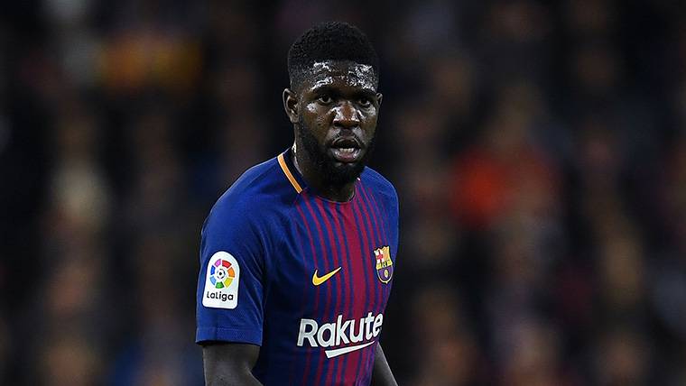 Samuel Umtiti, in a party with the FC Barcelona
