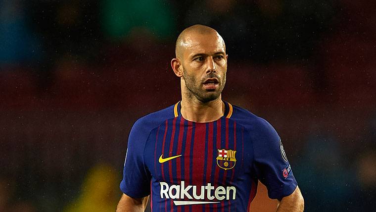 Javier Mascherano, durante un partido con el FC Barcelona