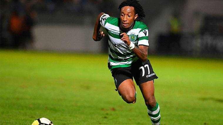 Gelson Martins In a party with the Sporting of Portugal