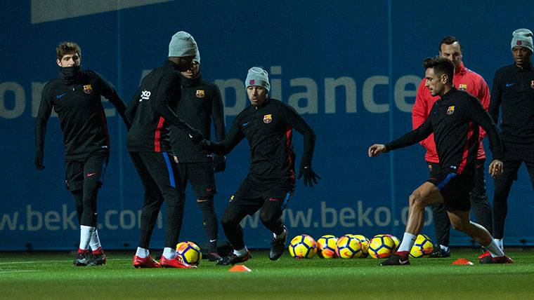 Training of the FC Barcelona in the Ciutat Esportiva