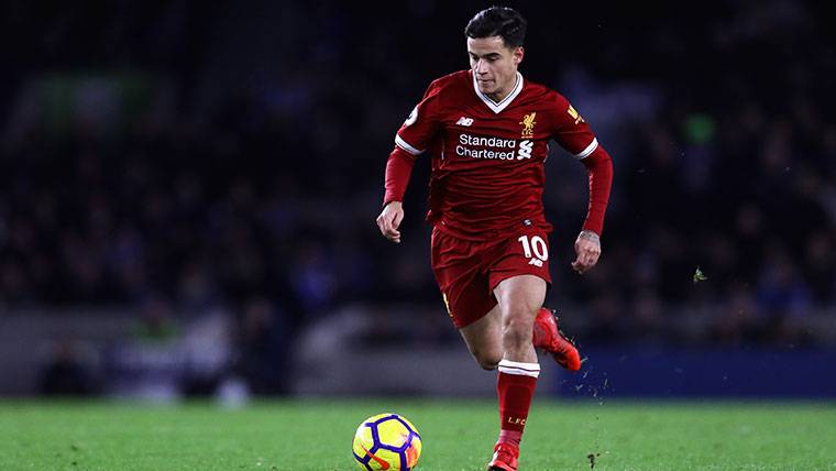 Philippe Coutinho, during a commitment of Premier League