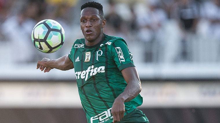Yerry Mina, during a party with the Palmeiras in the last months