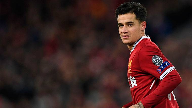Philippe Coutinho in a party of the Liverpool