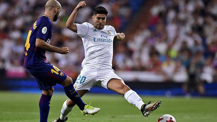 Mascherano, durante un partido contra el Real Madrid