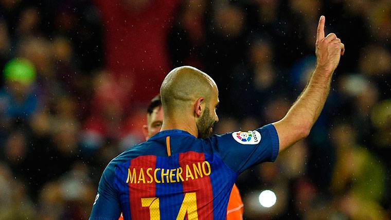 Javier Mascherano, durante un partido con el FC Barcelona