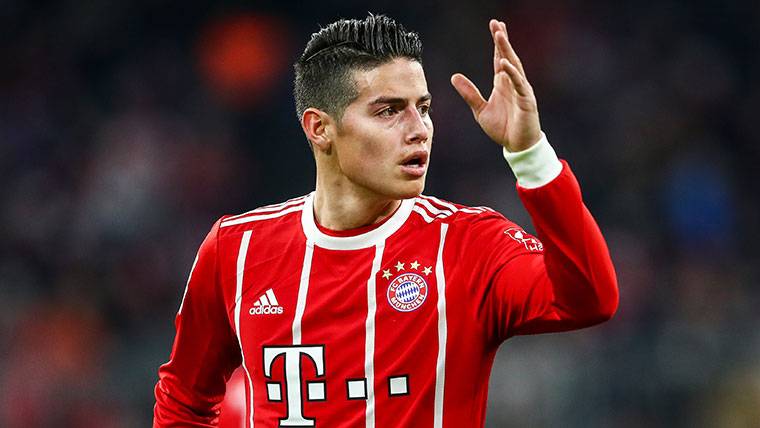 James Rodríguez, during a commitment with the Bayern Munich