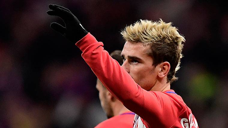 Griezmann, celebrating a marked goal with the Athletic of Madrid