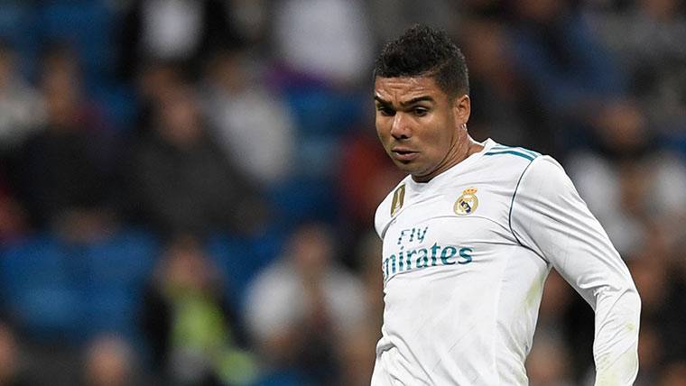 Casemiro, in a party of the Real Madrid