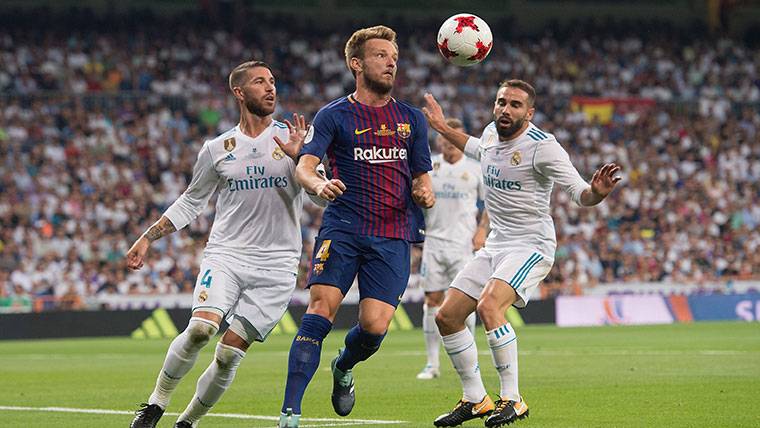 Rakitic, during a party against the Real Madrid this season