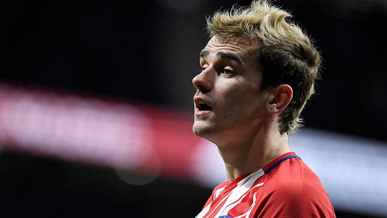Antoine Griezmann, during a meeting with the Athletic of Madrid