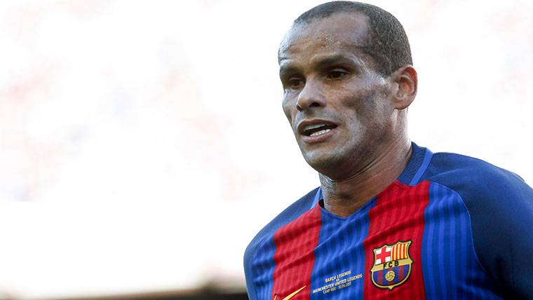 Rivaldo, during a party with the Barça Legends