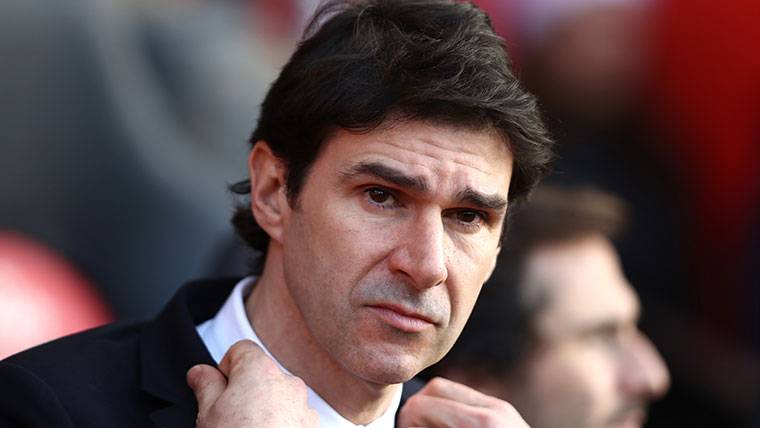 Aitor Karanka, during a party of the Premier League