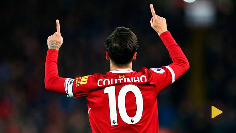 Coutinho, celebrating the golazo marked against the Swansea