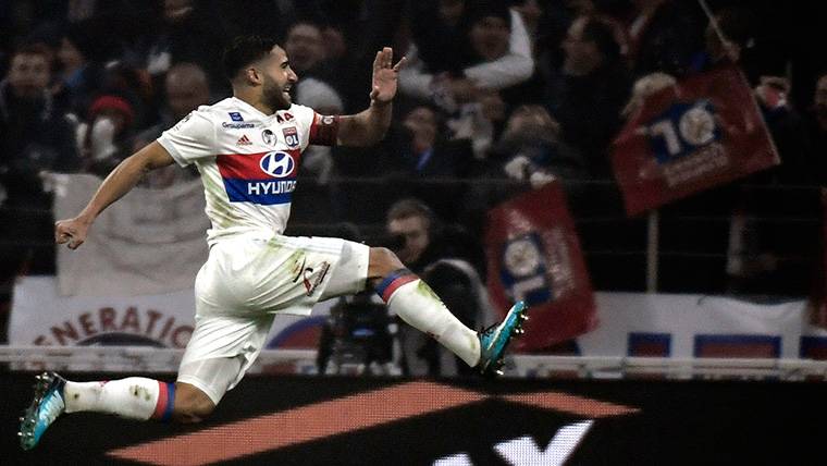 Nabil Fekir, during a party of the Lyon