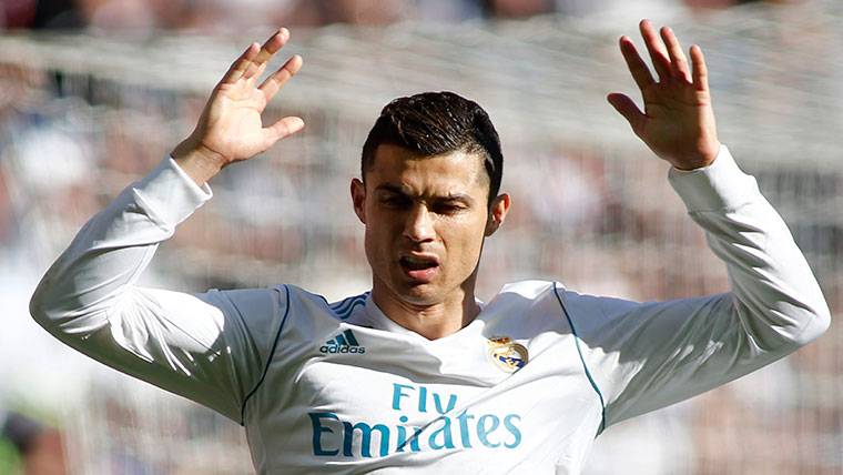 Cristiano Ronaldo, tras fallar una ocasión en el Clásico