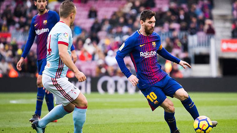 Leo Messi, durante un encuentro contra el Celta de Vigo
