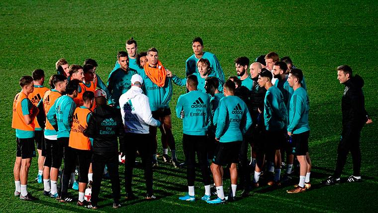El Real Madrid, entrenando en Valdebebas