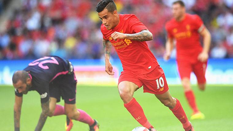 Coutinho, during a party against the Barça in pre-season