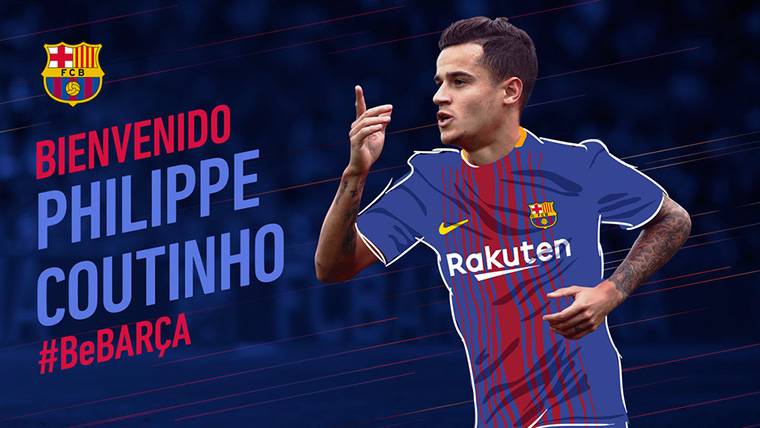 Philippe Coutinho, new signing of the FC Barcelona