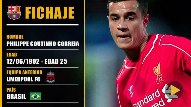 Philippe Coutinho ya es nuevo jugador del FC Barcelona