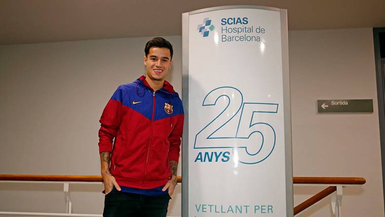 Coutinho, in the Hospital of Barcelona happening medical review