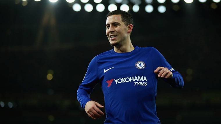 Eden Hazard, durante un compromiso con el Chelsea esta temporada