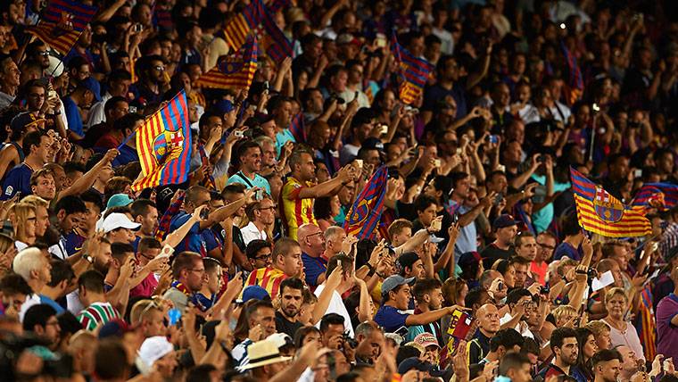 The fans of the FC Barcelona, in an image of archive in the Camp Nou