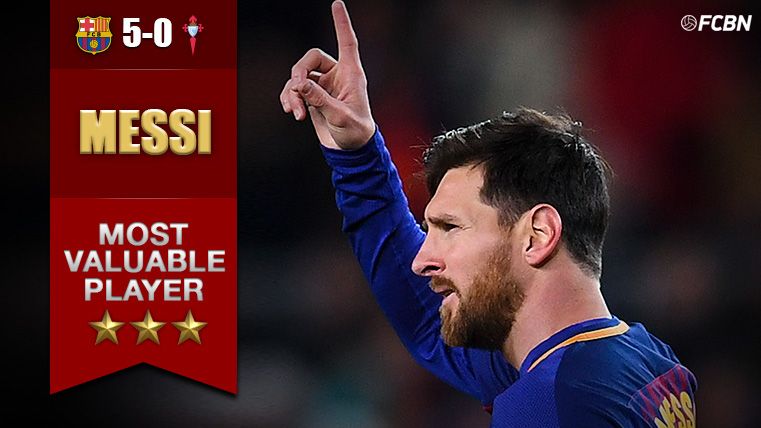 Leo Messi, el mejor jugador del FC Barcelona contra el Celta de Vigo