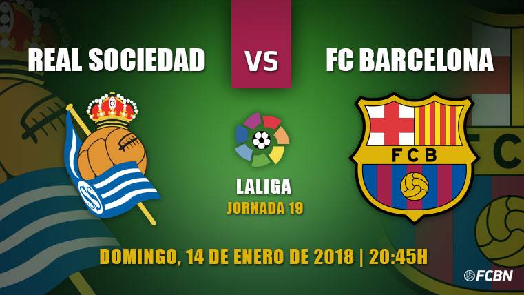 Previous of the Real Sociedad-FC Barcelona of the J19 of LaLiga 2017-18