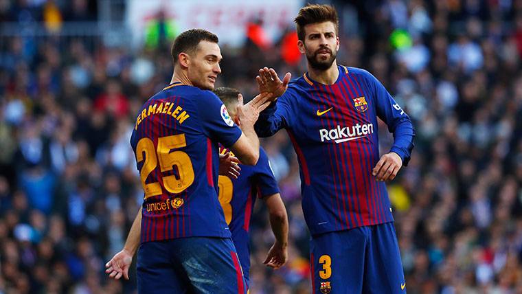 Thomas Vermaelen, celebrating with Hammered a triumph of the Barça