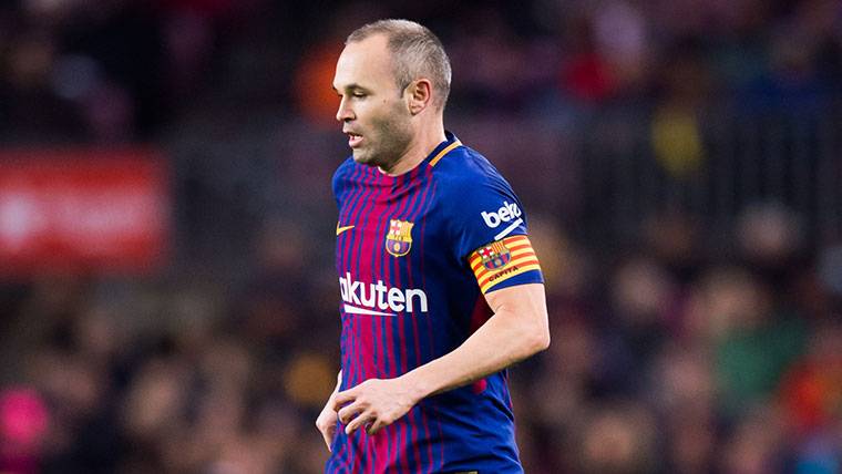 Andrés Iniesta, durante un partido con el Barça esta temporada
