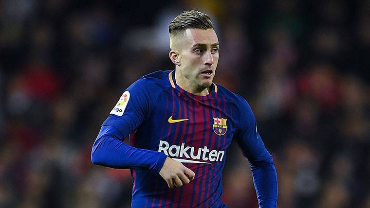 Gerard Deulofeu, durante un partido del FC Barcelona