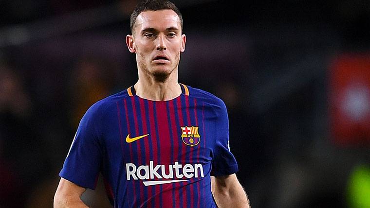 Thomas Vermaelen, durante un partido con el Barça esta temporada