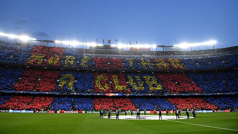 The Camp Nou, before a party of Champions League