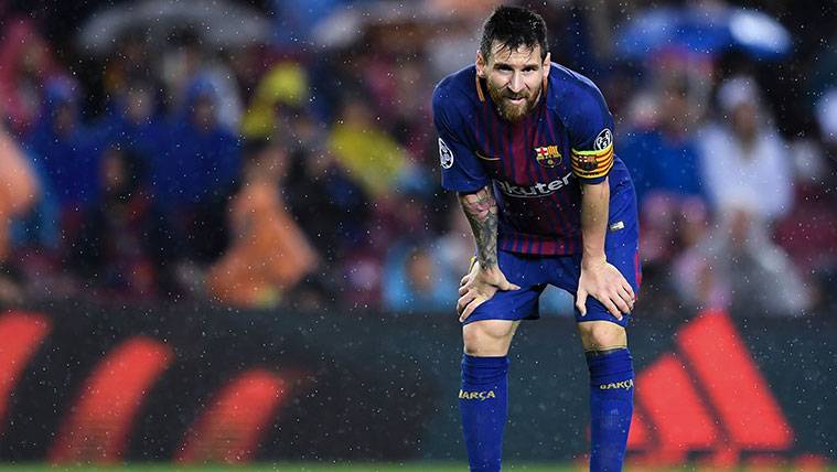 Leo Messi en un partido del FC Barcelona