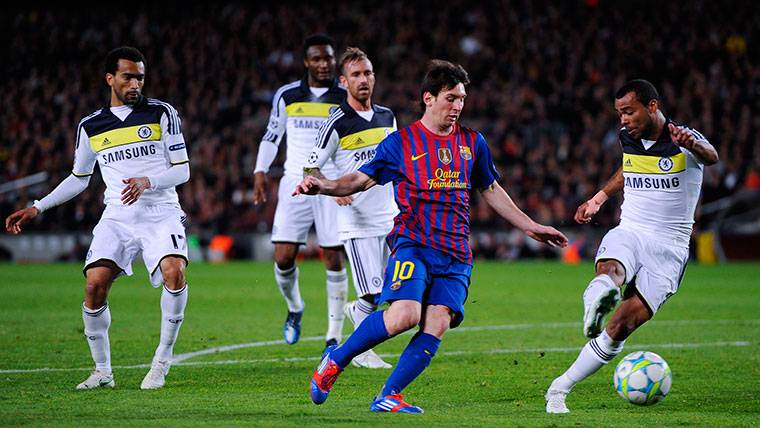 Leo Messi, during a party against Chelsea in an image of archive