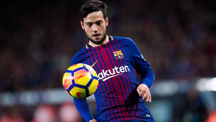 José Arnáiz, durante un partido con el FC Barcelona en Copa del Rey