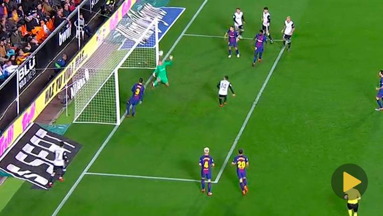 The stop of science fiction of Jasper Cillessen against Valencia