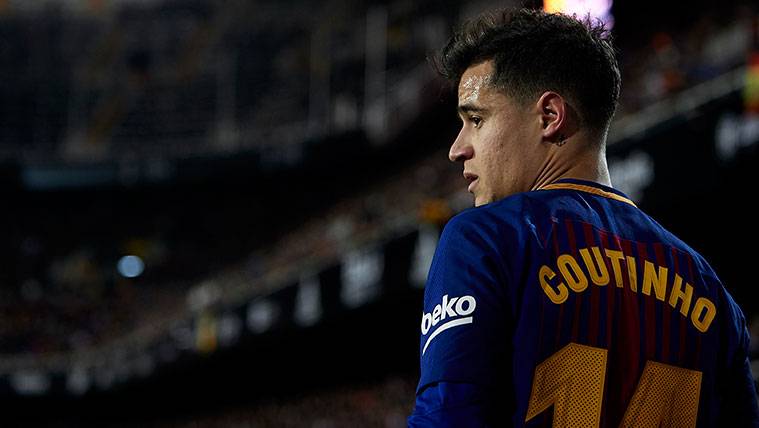 Philippe Coutinho in a party of the FC Barcelona