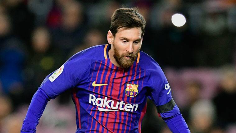 Lionel Messi, durante un partido con el FC Barcelona