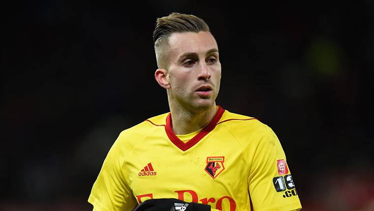 Gerard Deulofeu, during a party with the Watford